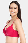 Amante Padded Wired Full Coverage T-Shirt Bra - Persian Red — thumbnail 2